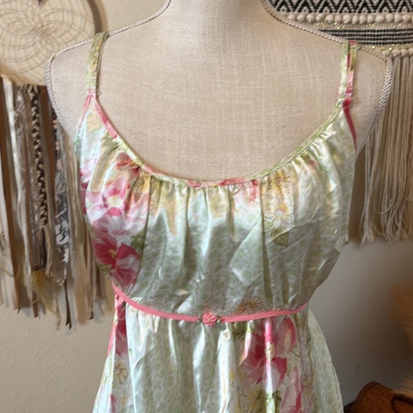 Oscar de la Renta Floral Print Slip/ Slip Dress/ Nightwear/ Size 2X - Picture 3 of 8